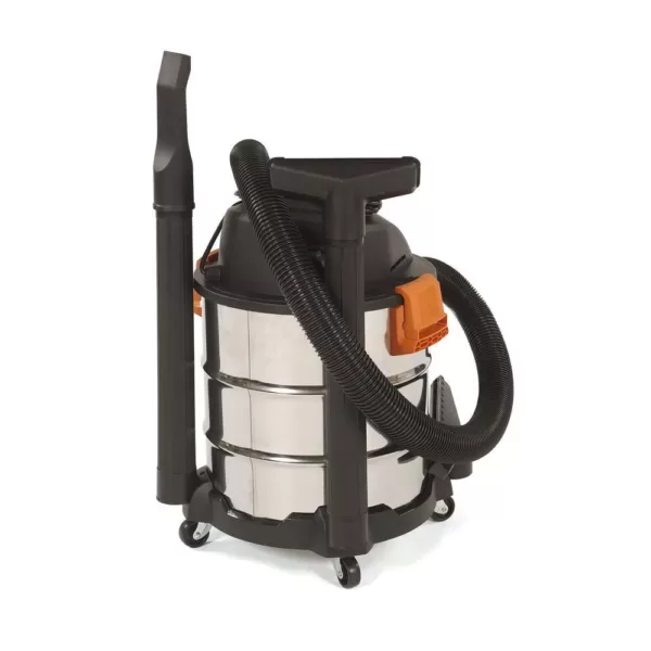 RIDGID 10 Gal. 6.0-Peak HP Stainless Steel Wet/Dry Shop Vacuum with Filter, Hose and Accessories