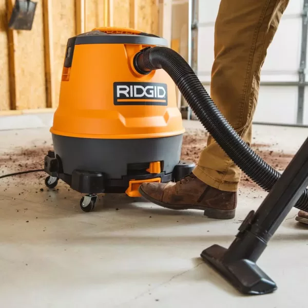 RIDGID 12 Gal. 6.5-Peak HP Motor-On-Bottom Wet/Dry Shop Vacuum with Fine Dust Filter, Hose and Accessories