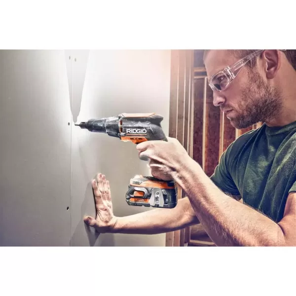 RIDGID 18-Volt Cordless Brushless Drywall Screwdriver with Collated Attachment (Tool-Only)