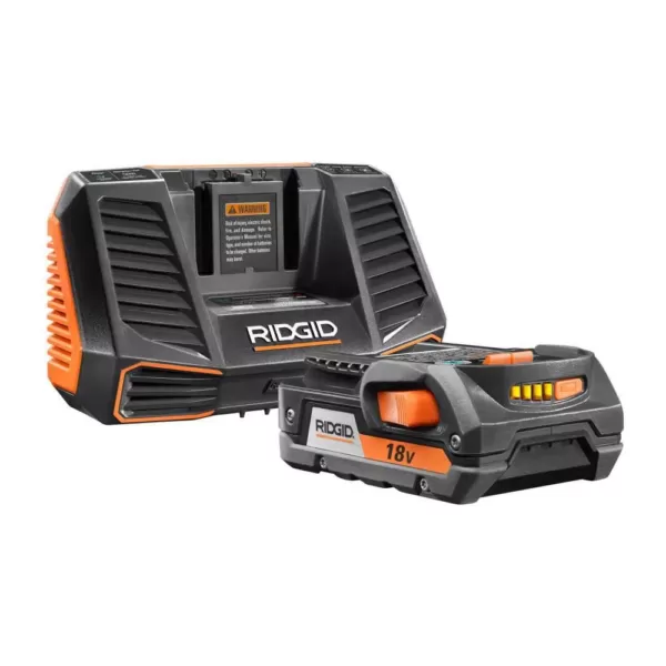 RIDGID 18-Volt Lithium-Ion Cordless 1/2 in. Hammer Drill/Driver Kit with 18-Volt Lithium-Ion 2.0 Ah Battery Pack and Charger