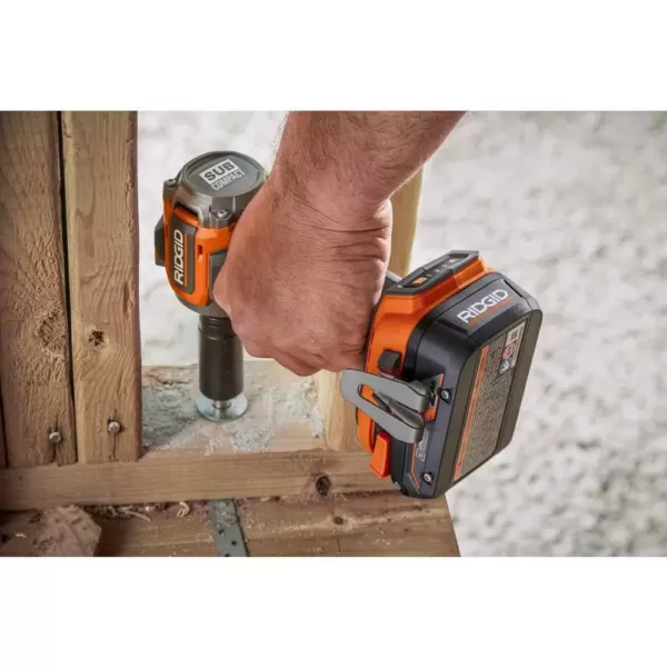 RIDGID 18-Volt SubCompact Lithium-Ion Cordless Brushless 3/8 in. Impact Wrench (Tool Only) with Belt Clip