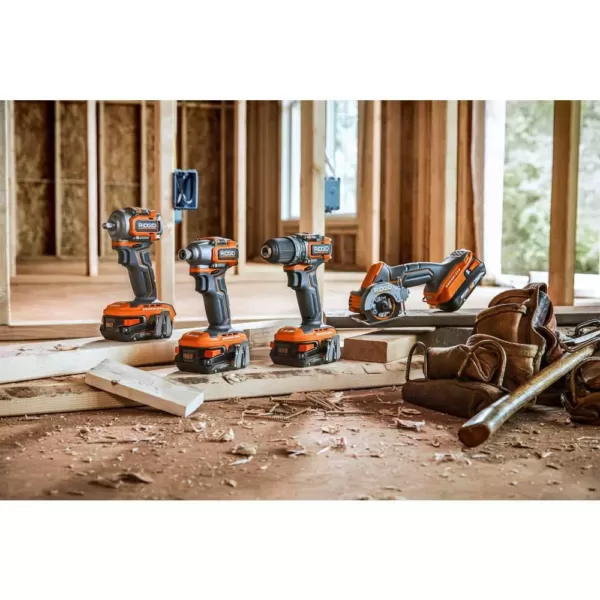 RIDGID 18-Volt SubCompact Lithium-Ion Cordless Brushless 3/8 in. Impact Wrench (Tool Only) with Belt Clip