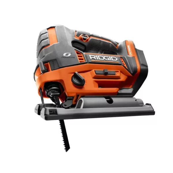 RIDGID 18-Volt OCTANE Jig Saw with 18-Volt Lithium-Ion 2.0 Ah Battery and Charger Kit