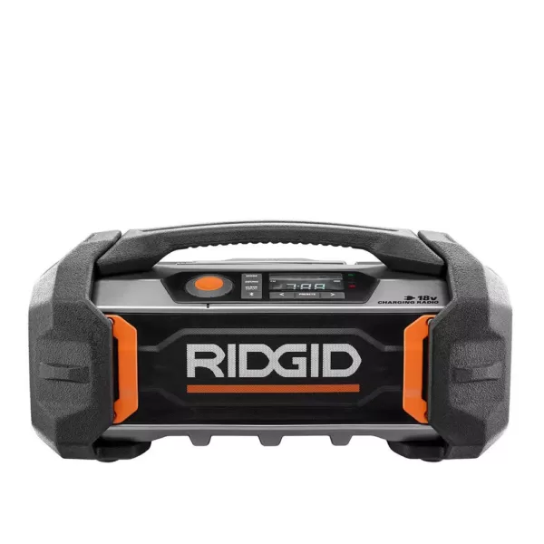 RIDGID 18-Volt Lithium-Ion Cordless Bluetooth Charging Radio (Tool Only)