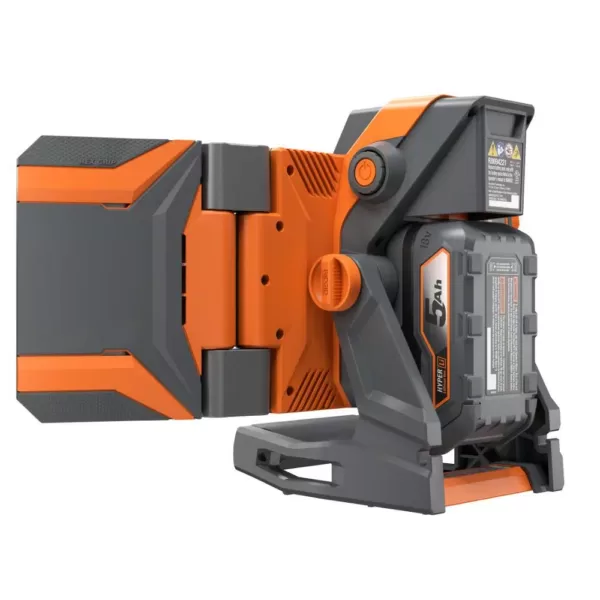 RIDGID 18-Volt Cordless Hybrid Folding Panel Light with 1.5 Ah Lithium-Ion Battery