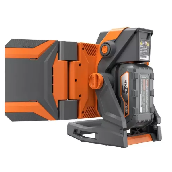 RIDGID 18-Volt Hybrid Folding Panel Light with 18-Volt Lithium-Ion 2.0 Ah Battery and Charger Kit