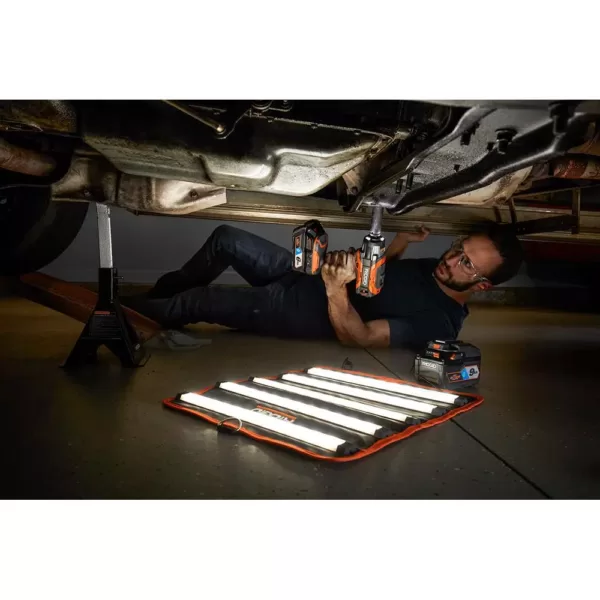 RIDGID 18-Volt Cordless LED Mat Light with 1.5 Ah Lithium-Ion Battery