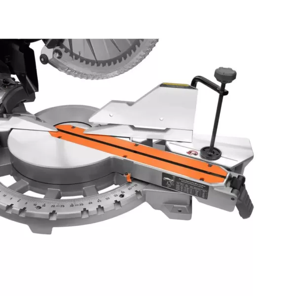 RIDGID 15 Amp Corded 12 in. Dual Bevel Sliding Miter Saw with 70 Deg. Miter Capacity and LED Cut Line Indicator