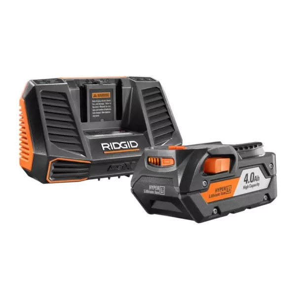 RIDGID 18-Volt OCTANE Cordless Brushless 3-1/4 in. Hand Planer with 18-Volt Lithium-Ion 4.0 Ah Battery and Charger Kit