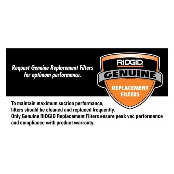 RIDGID Filter Kit with VF3500 Fine Dust Filter and VF3501 Dust Bags (2-pack) for 3 to 4.5 Gal. RIDGID Wet/Dry Shop Vacuums