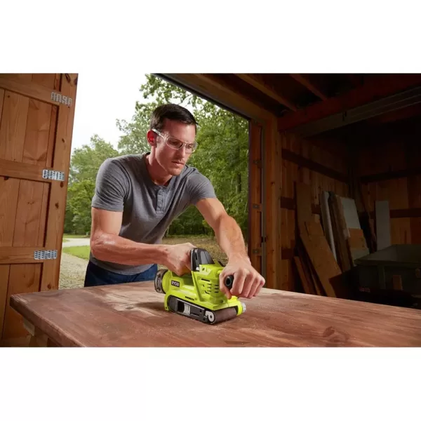 RYOBI 18-Volt ONE+ Cordless Brushless 3 in. x 18 in. Belt Sander with 4.0 Ah Lithium-Ion Battery