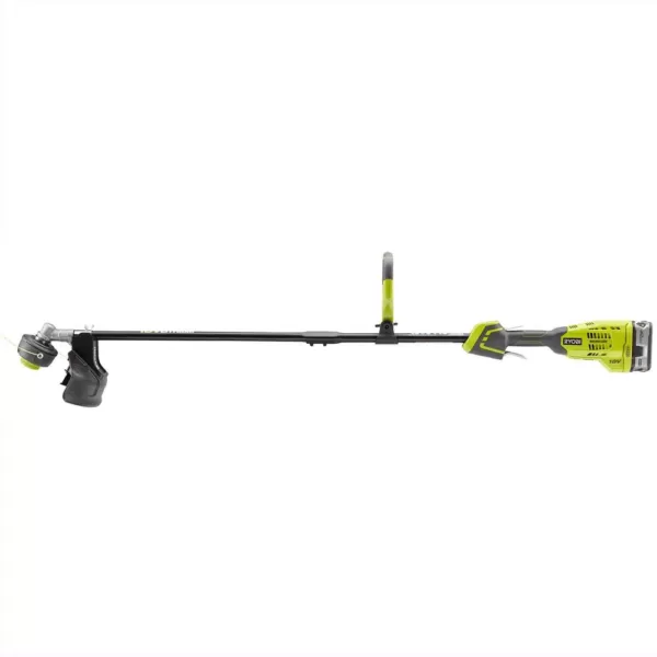 RYOBI ONE+ 18-Volt Lithium-Ion Brushless Cordless String Trimmer - 4.0 Ah Battery and Charger Included