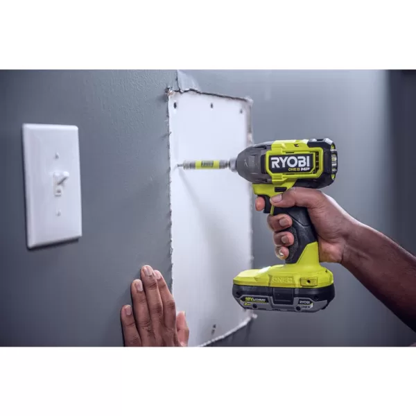 RYOBI ONE+ HP 18V Brushless Cordless 1/2 in. Drill/Driver and Impact Driver Kit with (2) 2.0 Ah Batteries, Charger, and Bag