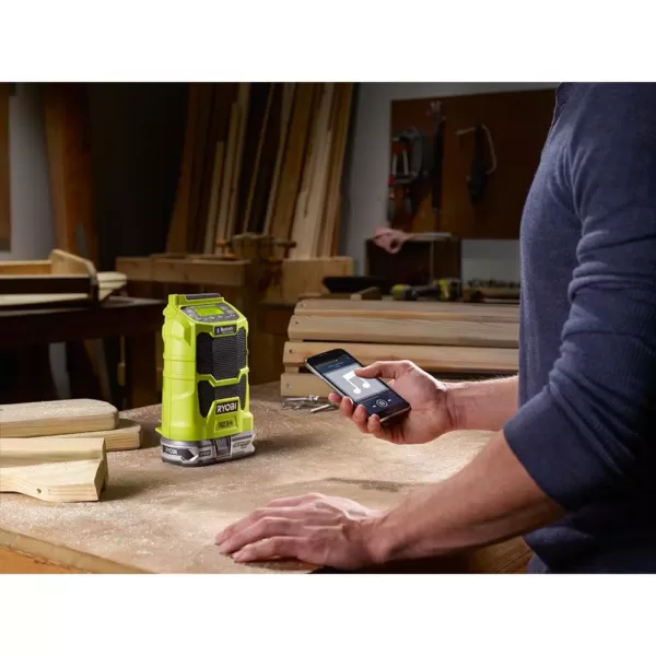 RYOBI 18-Volt ONE+ Cordless Compact Radio with Bluetooth Wireless Technology (Tool-Only)