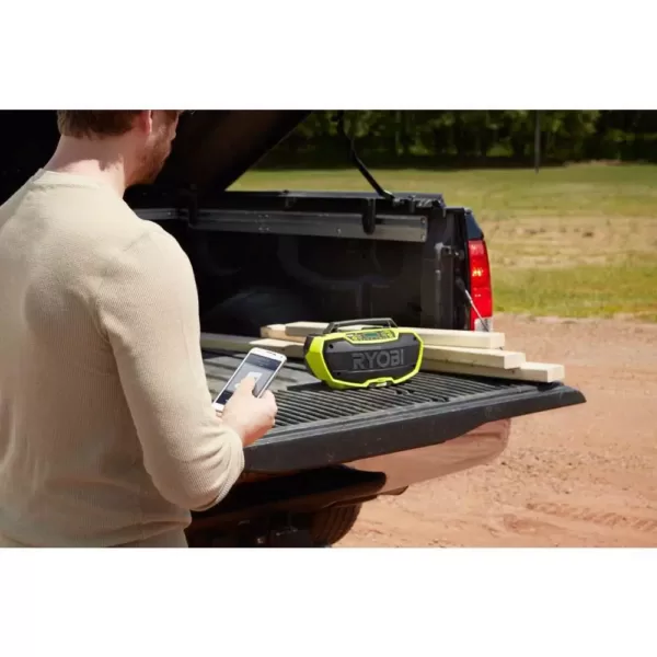 RYOBI 18-Volt ONE+ Hybrid Stereo with Bluetooth Wireless Technology with 2.0 Ah Battery and Charger Kit