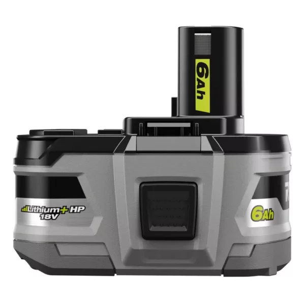 RYOBI 18V ONE+ Lithium-Ion 6.0 Ah LITHIUM+ HP High Capacity Battery and Charger