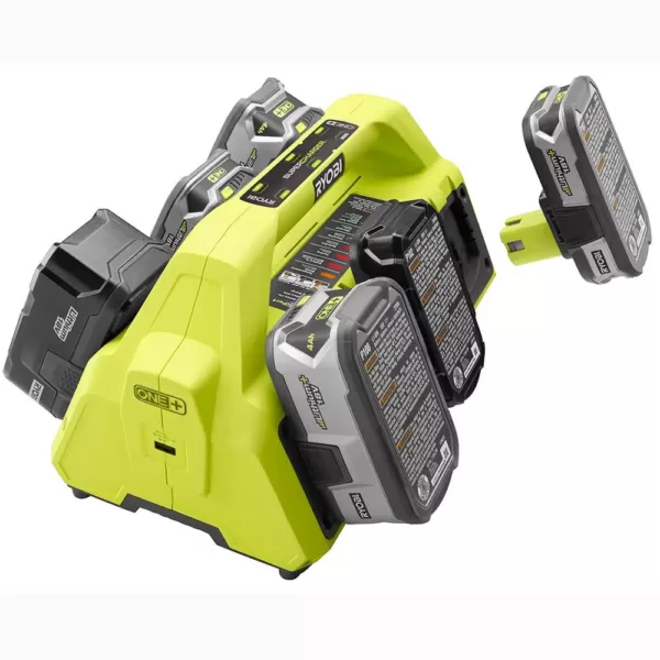 RYOBI 18-Volt ONE+ 6-Port Dual Chemistry IntelliPort SUPERCHARGER with USB Port