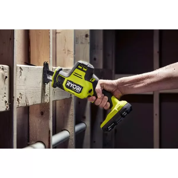 RYOBI ONE+ HP 18V Brushless Cordless Compact 2-Tool Combo Kit with One-Handed Reciprocating Saw and Cut-Off Tool (Tools Only)