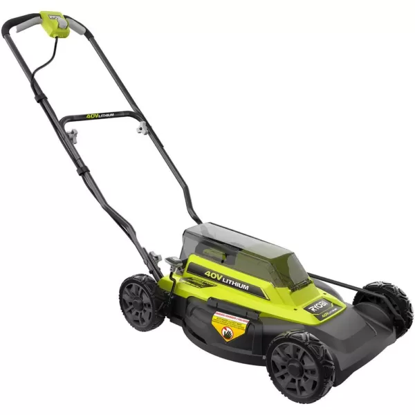 RYOBI 18 in. 40-Volt 2-in-1 Lithium-Ion Cordless Battery Walk Behind Push Mower 4.0 Ah Battery/Charger Included