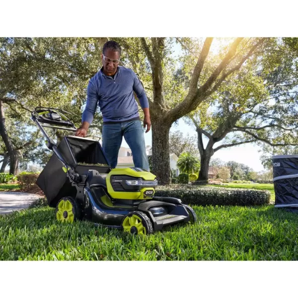 RYOBI 21 in. 40-Volt Lithium-Ion Brushless Cordless Walk Behind Self-Propelled Mower with 7.5 Ah Battery/Charger Included